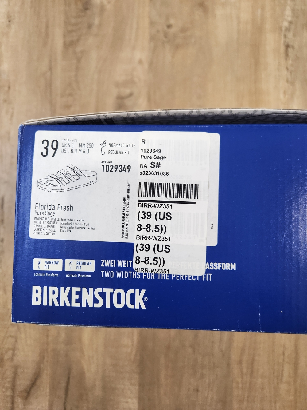 NWT Birkenstock Florida Pure Sage Size 39 - Picture 4 of 5